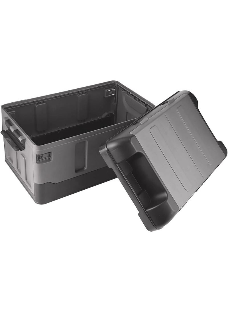 موكوم صندوق تخزين قابل للطي مزدوج الاستخدام للسيارة والمنزل – سعة 75 لتر | منظم متعدد الوظائف للتخييم، السيارة، النزهات والمنزل | صندوق تخزين قابل للطي متين بسعة كبيرة مع تصميم مقوى بالأضلاع | مصنوع من مادة ABS عالية الجودة المقاومة للصدمات والخدوش | تصميم موفر للمساحة، صديق للبيئة، قوي التحمل (يتحمل أكثر من 300 جَـنْدًا) | مثالي لتنظيم الملابس، الأدوات، المأكولات، الألعاب، أدوات المطبخ والحديقة | تصميم عصري قابل للطي وسهل الحمل – متين، عملي، وأنيق! - Image 4