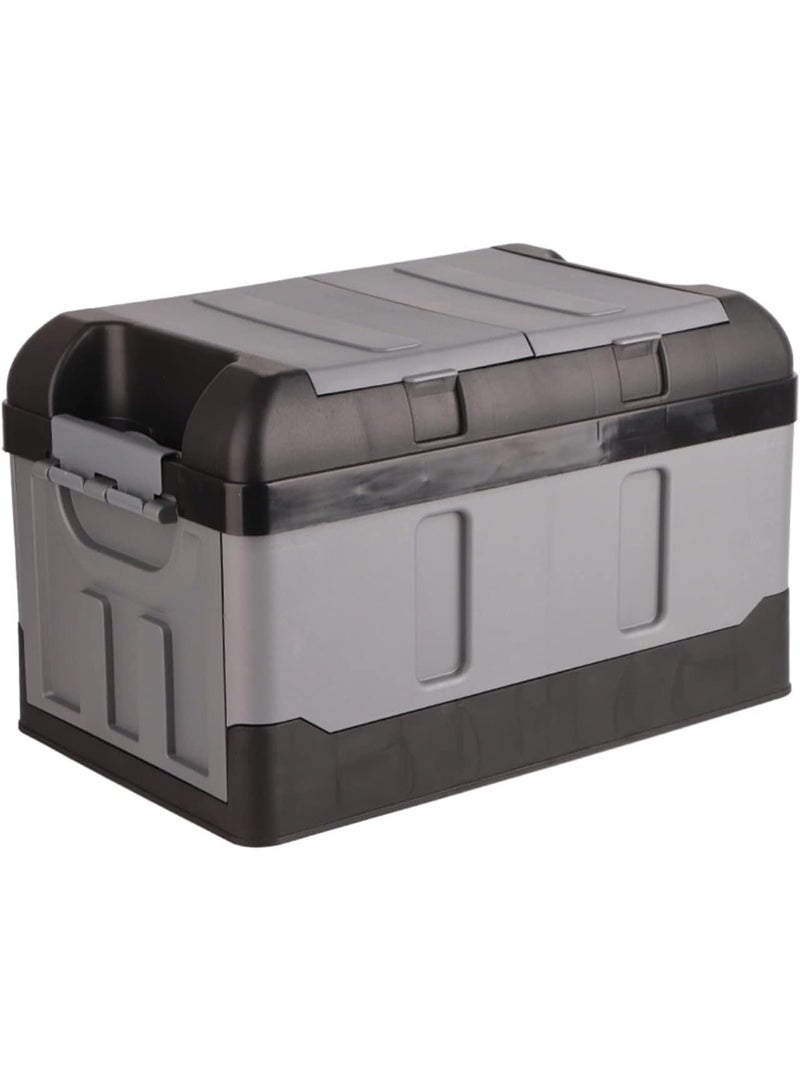 موكوم صندوق تخزين قابل للطي مزدوج الاستخدام للسيارة والمنزل – سعة 75 لتر | منظم متعدد الوظائف للتخييم، السيارة، النزهات والمنزل | صندوق تخزين قابل للطي متين بسعة كبيرة مع تصميم مقوى بالأضلاع | مصنوع من مادة ABS عالية الجودة المقاومة للصدمات والخدوش | تصميم موفر للمساحة، صديق للبيئة، قوي التحمل (يتحمل أكثر من 300 جَـنْدًا) | مثالي لتنظيم الملابس، الأدوات، المأكولات، الألعاب، أدوات المطبخ والحديقة | تصميم عصري قابل للطي وسهل الحمل – متين، عملي، وأنيق! - Image 3