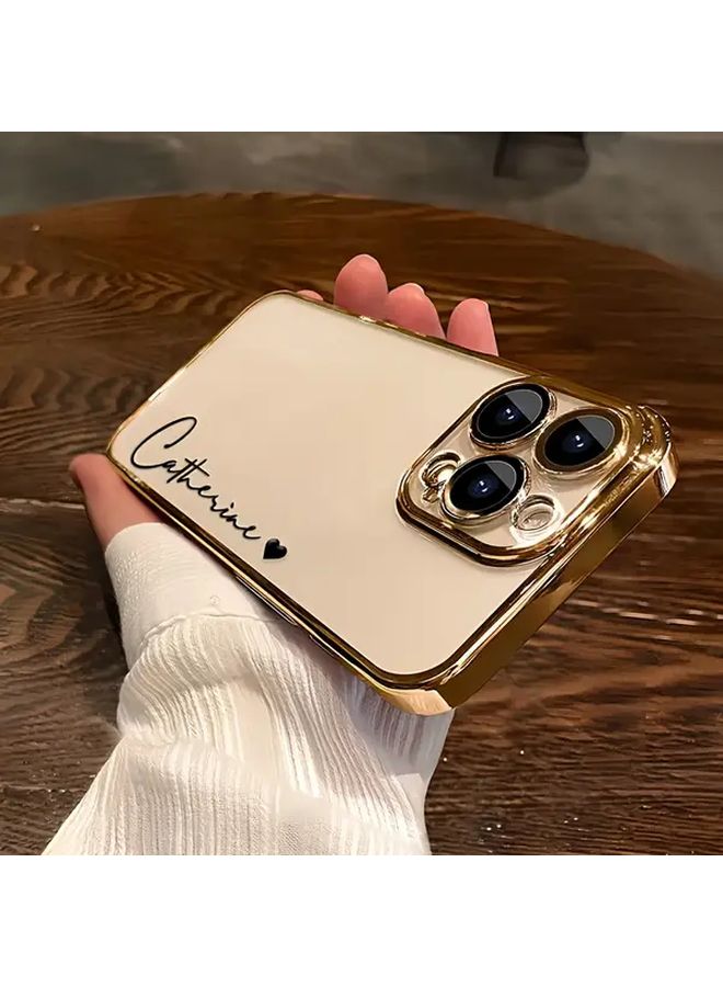 غطاء هاتف روز جولدن شفاف ناعم من TPU لـ iPhone 16 Pro Max مع حماية للعدسة - Image 5