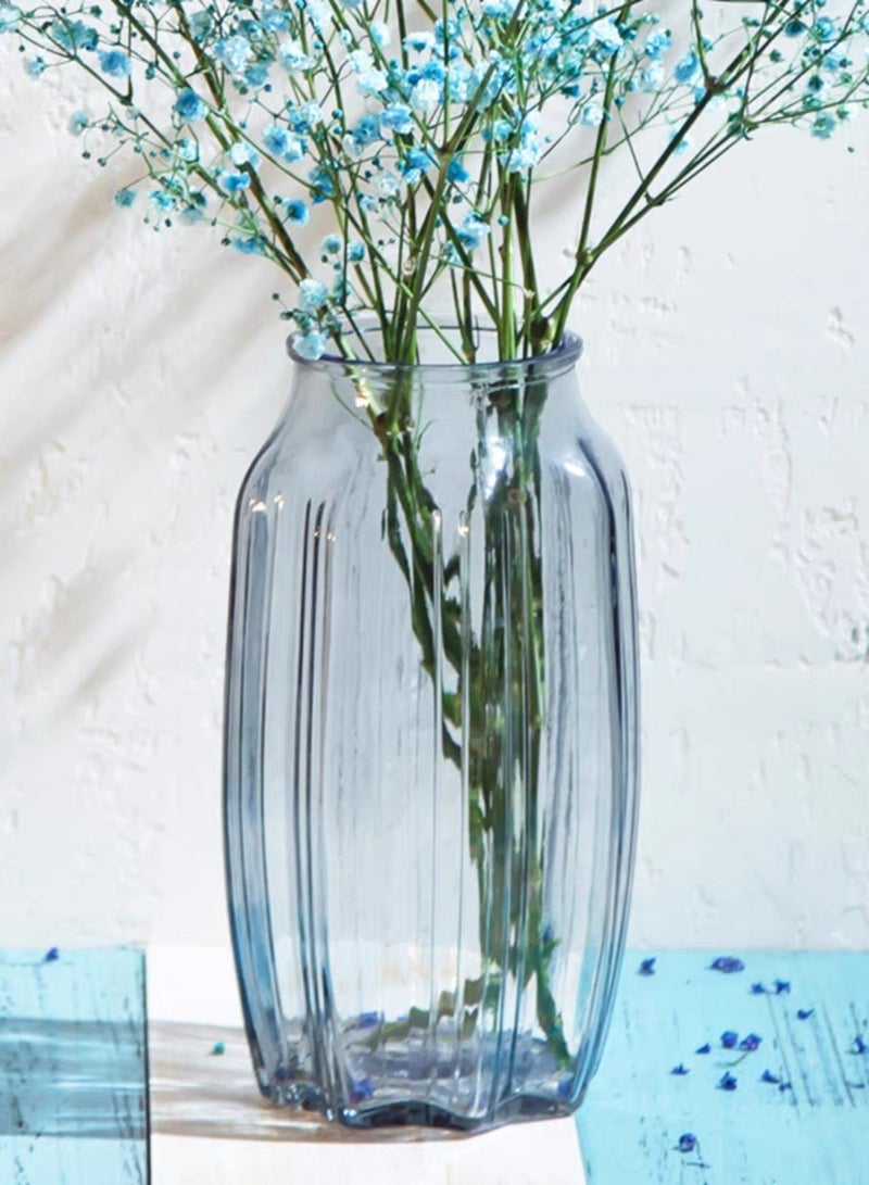 LINGWEI Glass Flower Vase Stylish Unique Design Decorative Glass Vases Clear Roman Bottle For Home Decor Living Room - Image 2