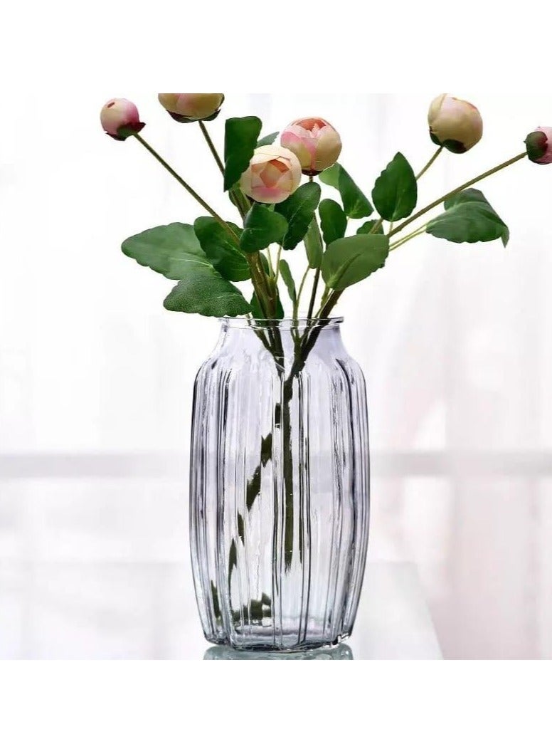 LINGWEI Glass Flower Vase Stylish Unique Design Decorative Glass Vases Clear Roman Bottle For Home Decor Living Room - Image 4