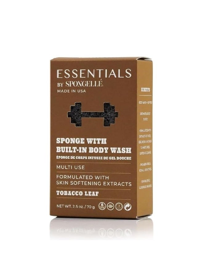 SPONGELLÉ Essentials By Spongelle Men's Tobacco Leaf Body Wash Infused Buffer 70 g (Multi Use) - Image 1