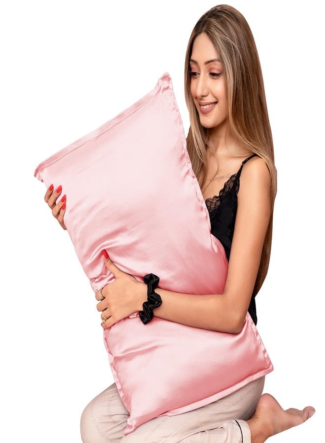 Furbo Mulberry Silk Pillowcase- Pure Mulberry Silk Pillow Cover for Hair and Skin, Anti Acne, Luxury, Blush Pink (Pack of 1) - Image 2