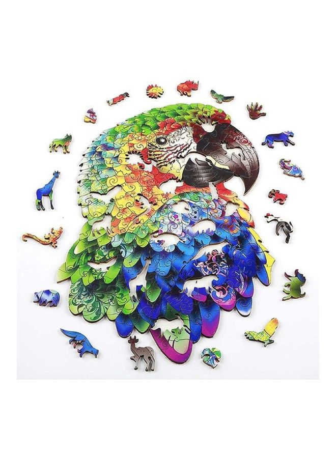 Wooden Jigsaw Puzzle Set 121 Pieces Parrot Design 29 by 21 Centimeters - Image 1