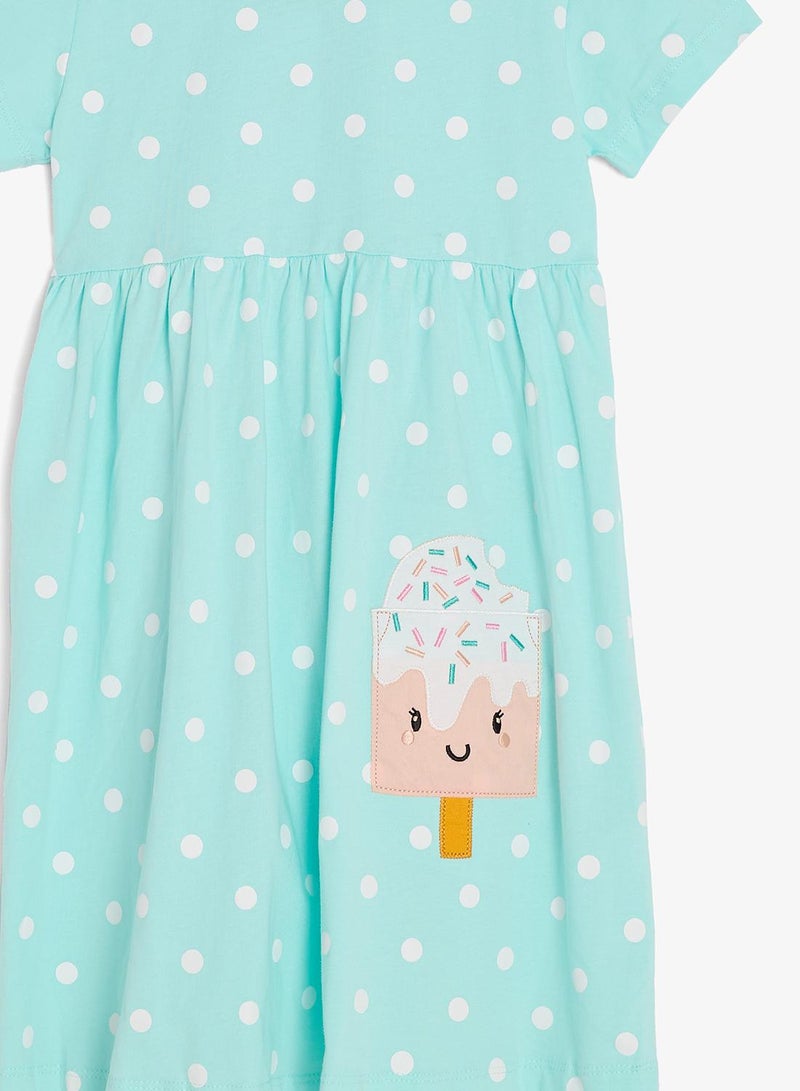 Pinata Ice Cream Print Dot Summer Dress - Image 4