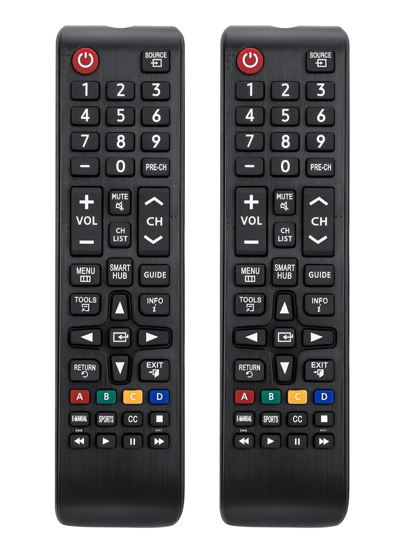TIGER (Pack of 2) Universal TV Remotes, Replacement for Smart TVs – Compatible with LED, LCD, HDTV, QLED, SUHD, UHD, 4K, 3D TVs | No Setup Required | Long-Range Infrared | Fast Response & Durable Design | Ideal Spare Remote - Image 1
