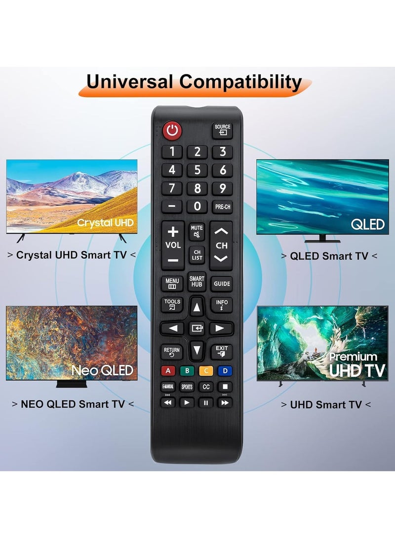 TIGER (Pack of 2) Universal TV Remotes, Replacement for Smart TVs – Compatible with LED, LCD, HDTV, QLED, SUHD, UHD, 4K, 3D TVs | No Setup Required | Long-Range Infrared | Fast Response & Durable Design | Ideal Spare Remote - Image 2