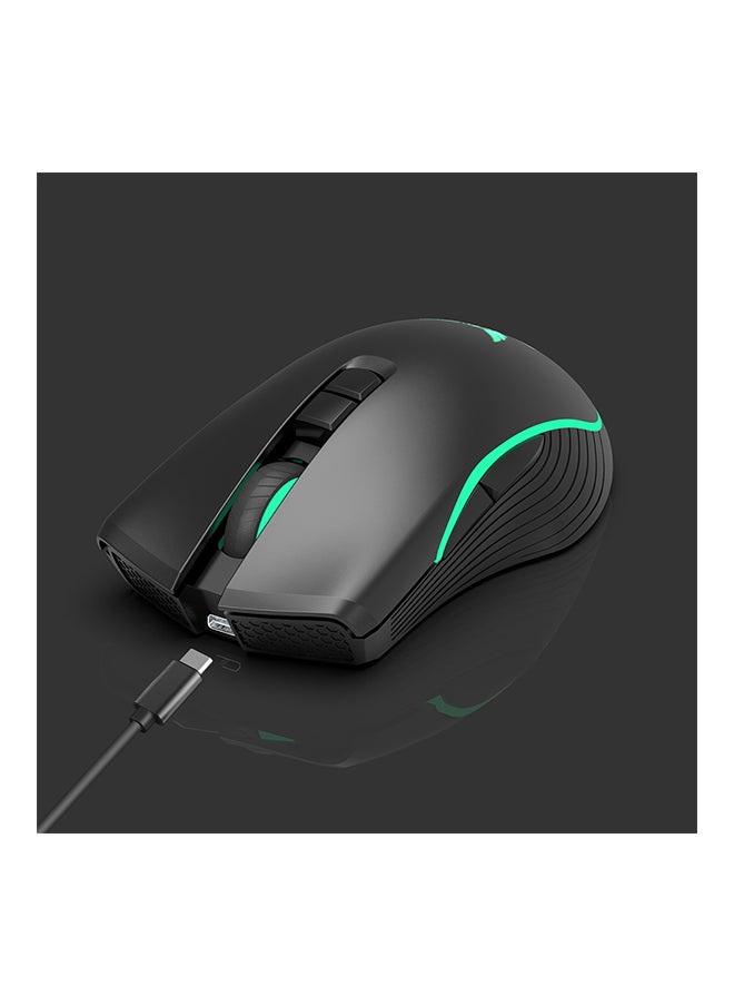 T26 2.4GHz Portable Rechargeable Wireless Mini Gaming Mouse Black  - Image 3