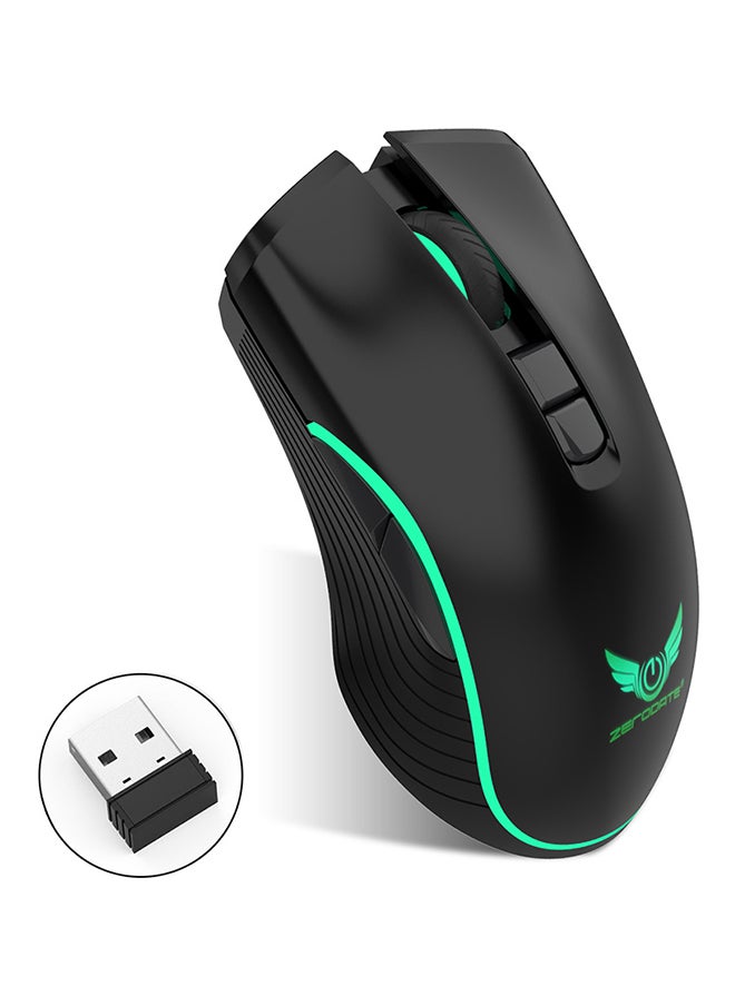T26 2.4GHz Portable Rechargeable Wireless Mini Gaming Mouse Black  - Image 2