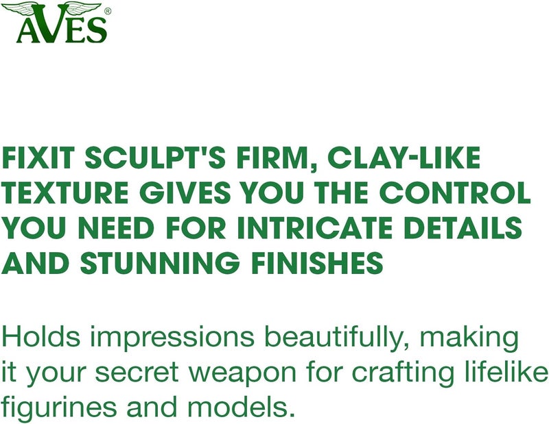 Aves Fixit Sculpt - 2 Part Air Hardening Epoxy Modeling & Repair Compound (A & B) - 1 lb, Durable Self Dry Clay for Sculpting, Repairs, Waterproof, Adhesive & Easy to Use - Canvas (Sand Like Color) - Image 2