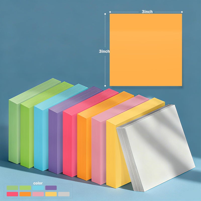 Xnluothsk 27 Pack of 3x3 Inch Sticky Notes Self-Stick Memo Pads - 1620 Sheets in Total! Great for Home, Office & School - Image 4