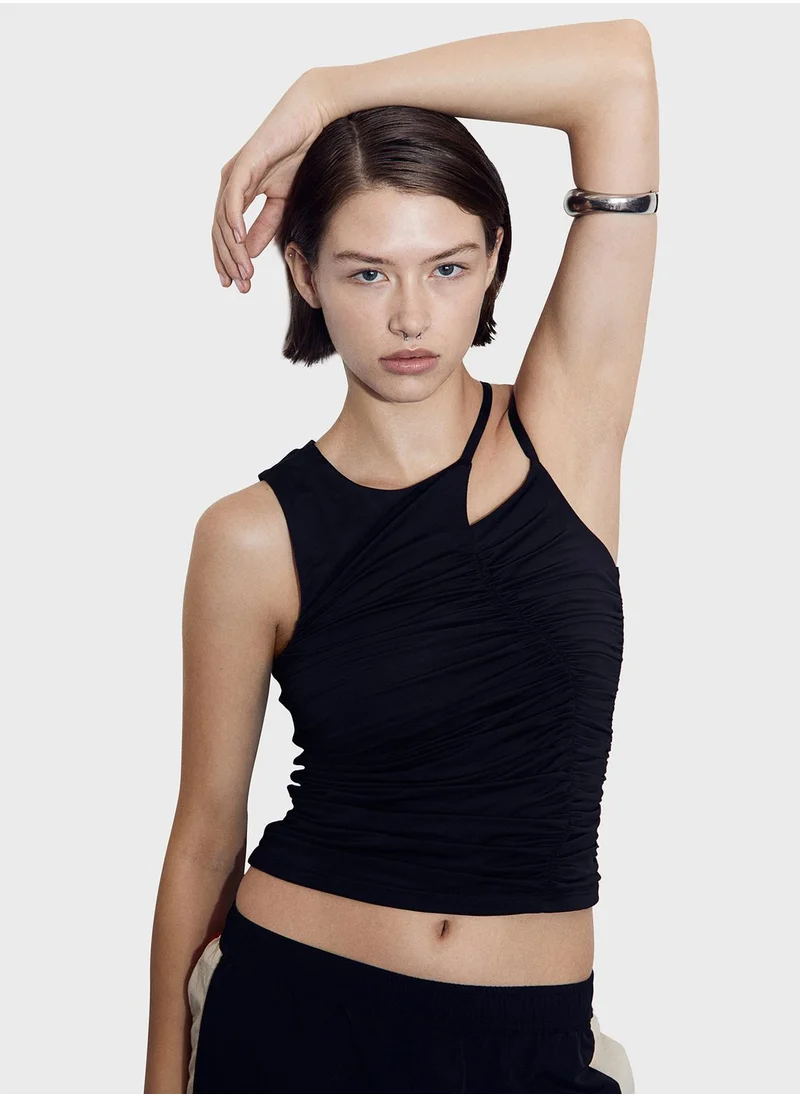 اتش اند ام Ruched Asymmetric Top