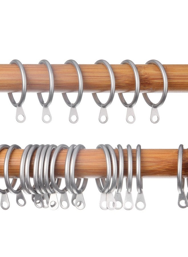 شابي مجموعة من 40 حلقة ستائر معدنية من Shappy، حلقات قضبان ستائر مع فتحات، حلقات تعليق للستائر والقضبان، حلقات ستائر منزلقة بفتحات، القطر الداخلي (1.18 بوصة، رمادي) - Image 4