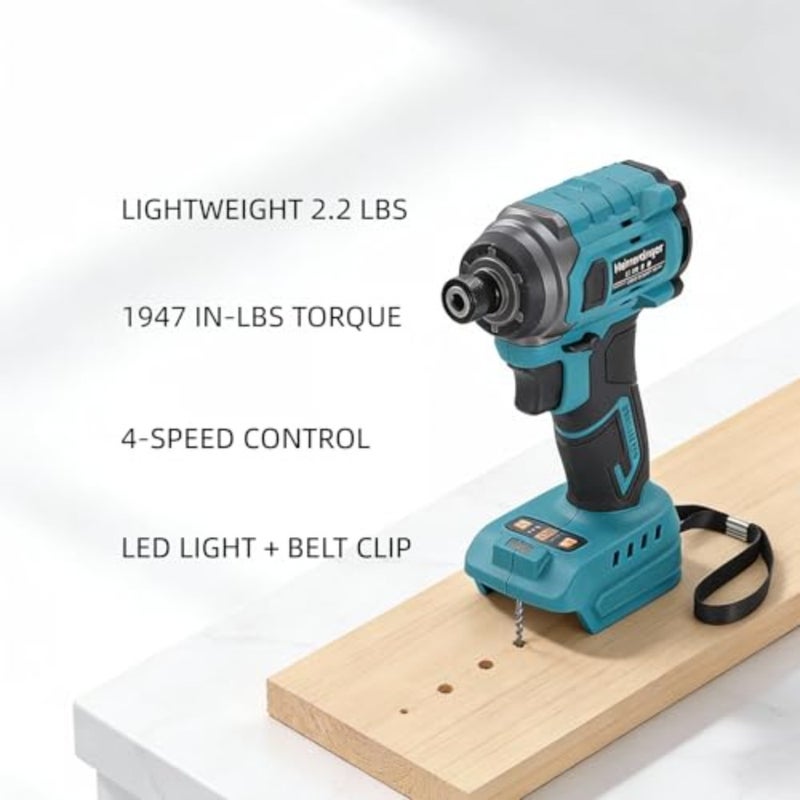Brushless Impact Driver for Makita 18V Battery, 220N.m 4-Speed 1/4 Hex Driver - Image 4