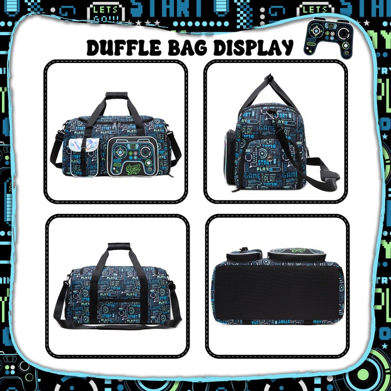 Oruiji Sports Bag for Boys Kids Duffle Bag Boys Travel Bag for Kids Overnight Bag for Kid Weekender Bag Sleepover Bags for Boy Gym Bag with Shoe Compartment - Image 4