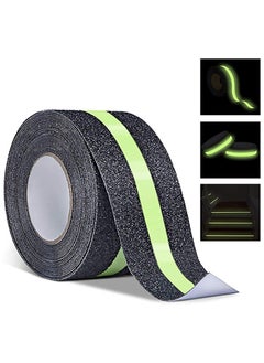 sokany Anti Slip Safety Grip Tape, 5cm * 30m Glowing in the Dark Non Skid Stage Safety Tape, High Traction Grit Stairs Tape, Hazard Caution Warning Tape for Steps (Green and Black)  - Image 1