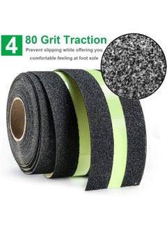 sokany Anti Slip Safety Grip Tape, 5cm * 30m Glowing in the Dark Non Skid Stage Safety Tape, High Traction Grit Stairs Tape, Hazard Caution Warning Tape for Steps (Green and Black)  - Image 5