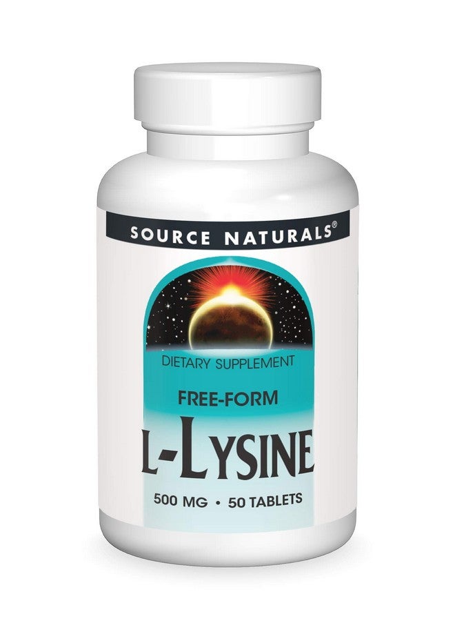 Source Naturals مكمل حمض أميني ذو شكل حر 500 ملغ من ليسين يدعم تكوين الطاقة والكولاجين 50 قرصًا - Image 2