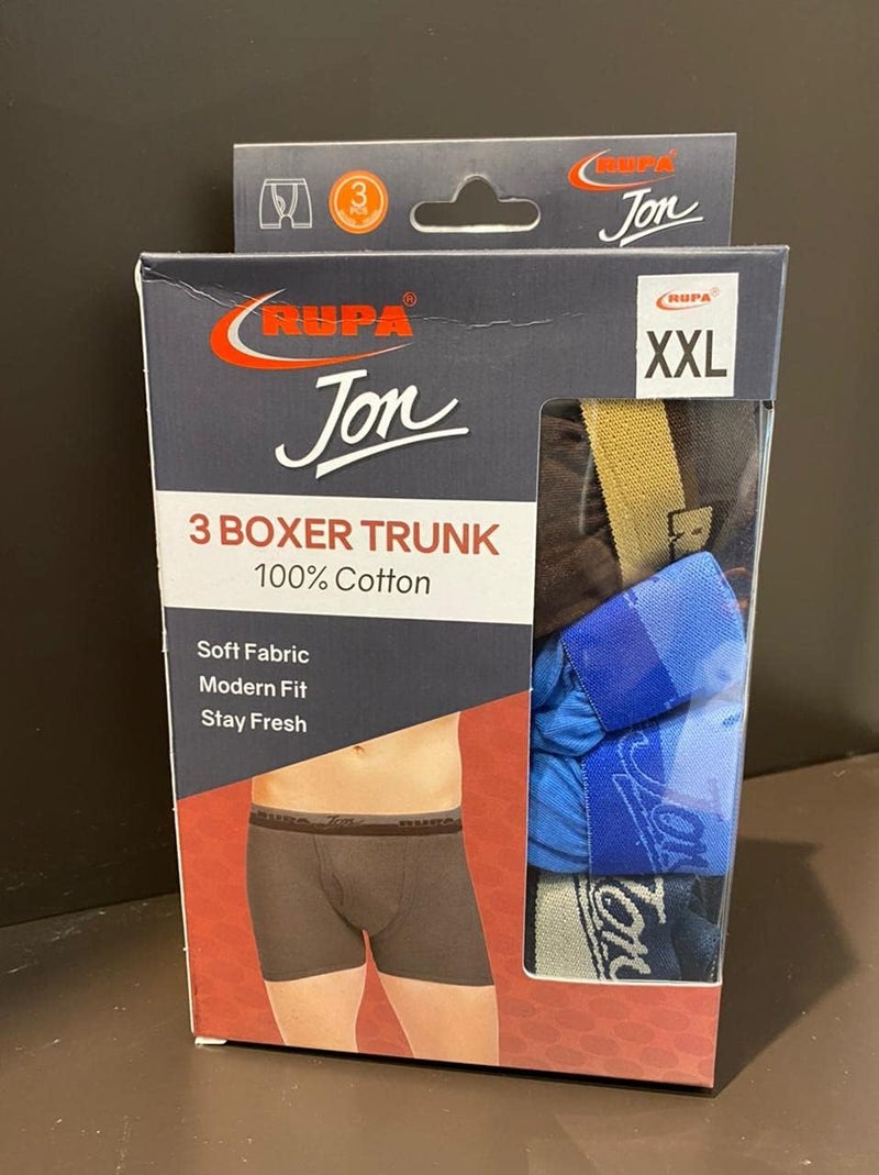 RUPA Drawer Men's John Boxer Trunk - 3 Pack, Size M - Image 4
