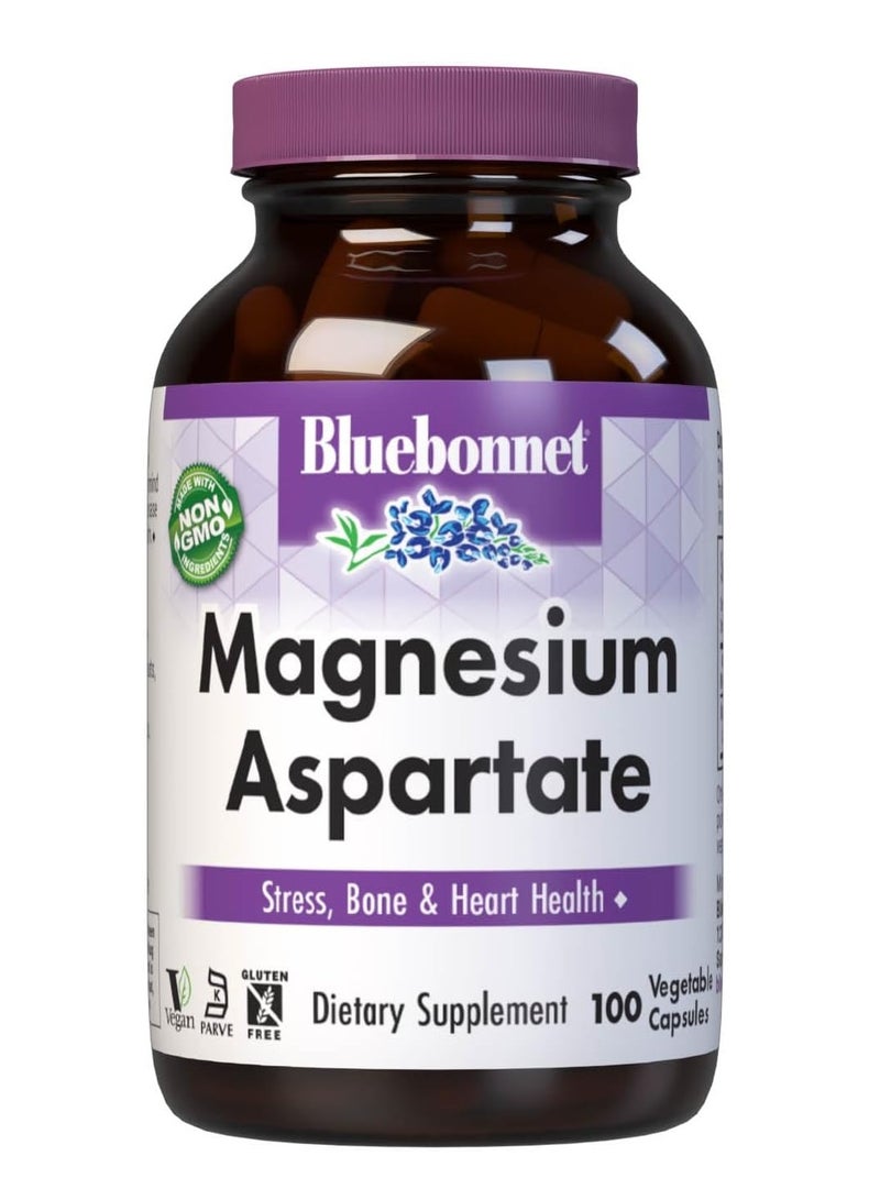Bluebonnet Magnesium Aspartate 400 Mg Vegetable Capsules - Image 1