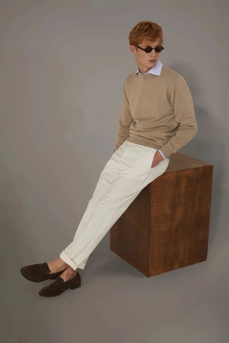 Classic chino trousers - Cream