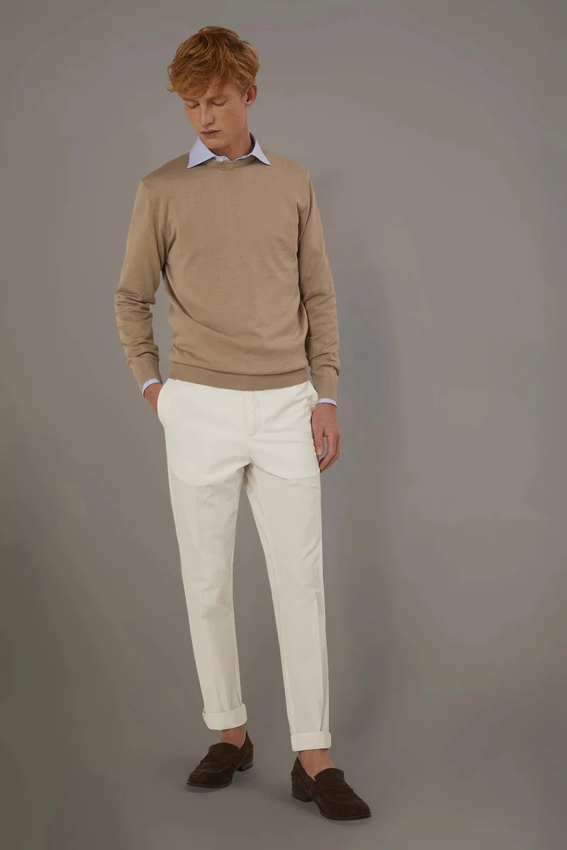 Doppelganger  Classic chino trousers - Cream for Men | Best Price UAE