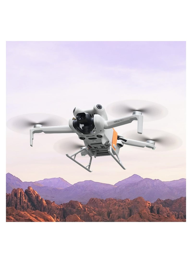 معدات هبوط قابلة للطي لـ DJI Mini 4 PRO واقي مضاد للسقوط لمحور الدوران مع ساق ممتدة 25 مم لملحقات طائرة DJI Mini 4 Pro بدون طيار