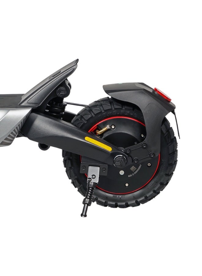 Crony T2 1500W E-Scooter for Adults, 70KM/H Max Speed, 45-55KM Range, 10" Tires, 48V18A Battery, Dual Suspension, Front and Rear Disc Brakes, Aluminum Frame, Brushless Motor High-Speed Teens Electric Scooter , All-Terrain Off-Road Tubeless Tires, Mobile App-Connected Smart Commuter Scooter, Foldable Heavy Duty Urban Mobility E-Bike for City and Adventure Riders - Image 4