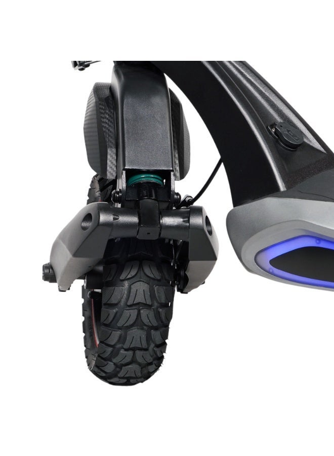 Crony T2 1500W E-Scooter for Adults, 70KM/H Max Speed, 45-55KM Range, 10" Tires, 48V18A Battery, Dual Suspension, Front and Rear Disc Brakes, Aluminum Frame, Brushless Motor High-Speed Teens Electric Scooter , All-Terrain Off-Road Tubeless Tires, Mobile App-Connected Smart Commuter Scooter, Foldable Heavy Duty Urban Mobility E-Bike for City and Adventure Riders - Image 4