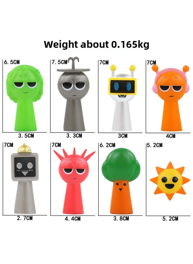 Sprunki Plush Rhythm Box Creative Ornaments Cute Pencil Cap Accessories Game Doll Hand-Color:8 Types Of Third Generation Rhythm Boxes  - Image 1
