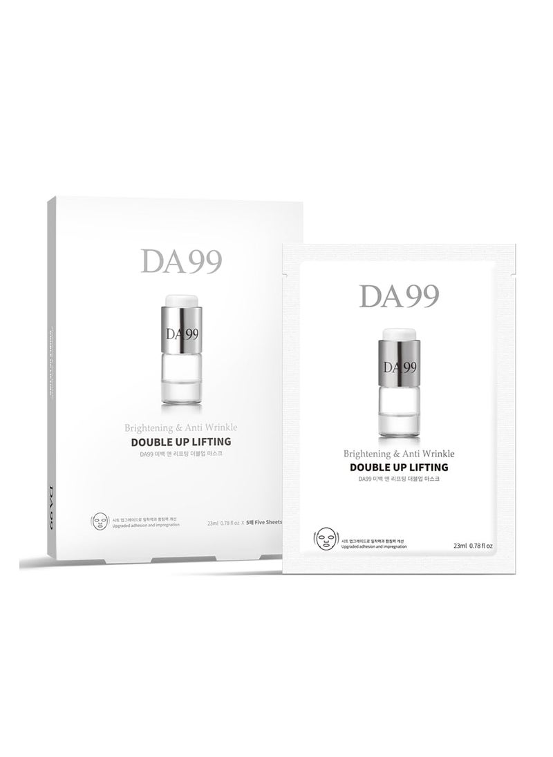 DA99 - Brightening  Lifting Double Up Mask 1 Pack 5 sheets39 Ounces Anti Wrinkle Anti Aging Skin Care Facial Mask Pack KBeauty - Image 1