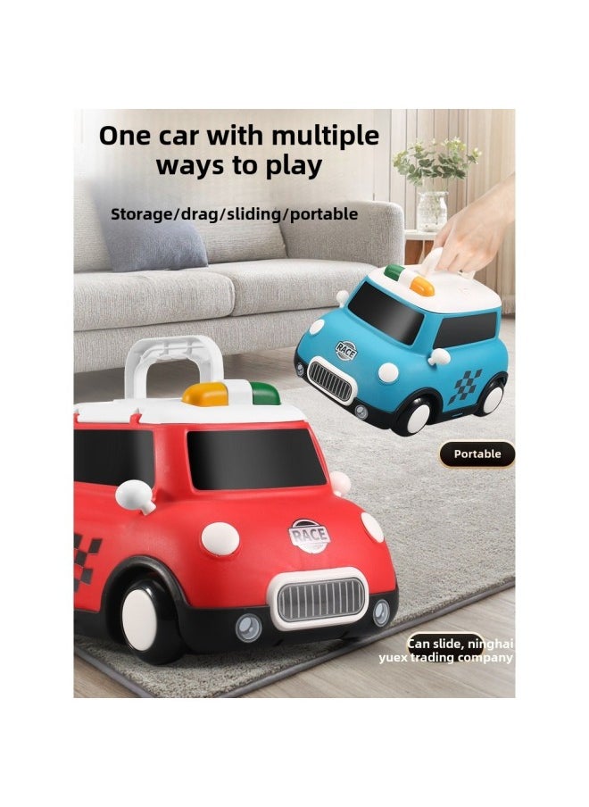 Children's Toy Boys 1-3 Years Old Baby Power Children One And A Half Years Old And Two Boys Early Education Development Birthday Gifts-Colour:Number Storage Car - Red  + Storage Bucket + Map  - Image 3