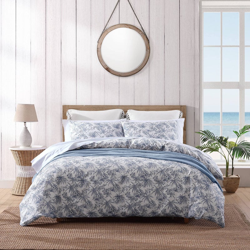 Tommy Bahama City Scene King Duvet Cover Set Cozy Reversible Bedding Set with Matching Shams Modern Home Dcor Mainline White King OBS