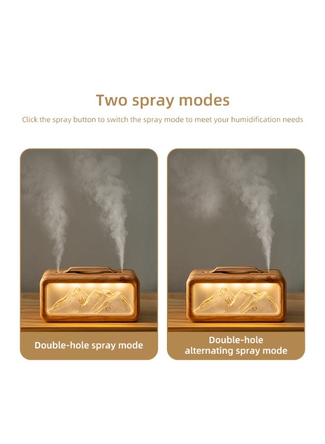 غوغا مرطب هواء محمول بإضاءة ليلية، جهاز ترطيب الهواء وتنقية الجو بفوهتين، هادئ بسعة 600 مل، يعمل لمدة 18 ساعة، مرطب الجو وملطف هواء مثالي لغرف النوم والمكاتب والنباتات - Image 5