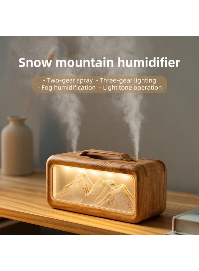 غوغا مرطب هواء محمول بإضاءة ليلية، جهاز ترطيب الهواء وتنقية الجو بفوهتين، هادئ بسعة 600 مل، يعمل لمدة 18 ساعة، مرطب الجو وملطف هواء مثالي لغرف النوم والمكاتب والنباتات - Image 4