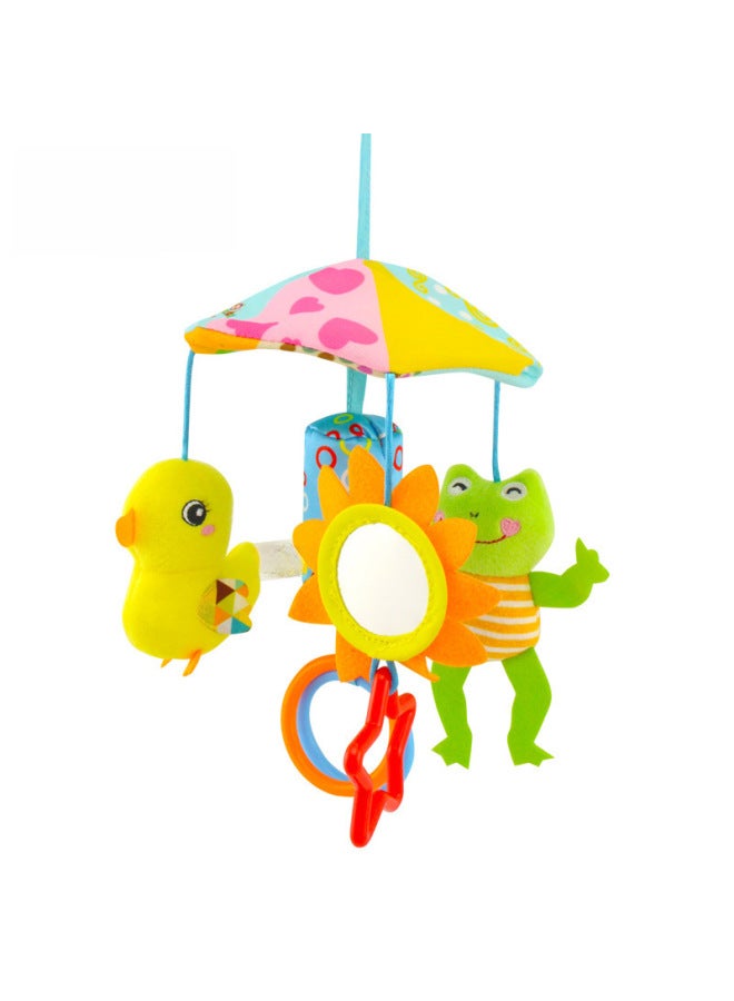 Happy Monkey Baby Toy Animal Lathe Pendant Music Rotating Bed Hanging 0 Year Old Rattle Bed Bell Toy-Color:Umbrella - (frog Duck Sunflower) - Image 5