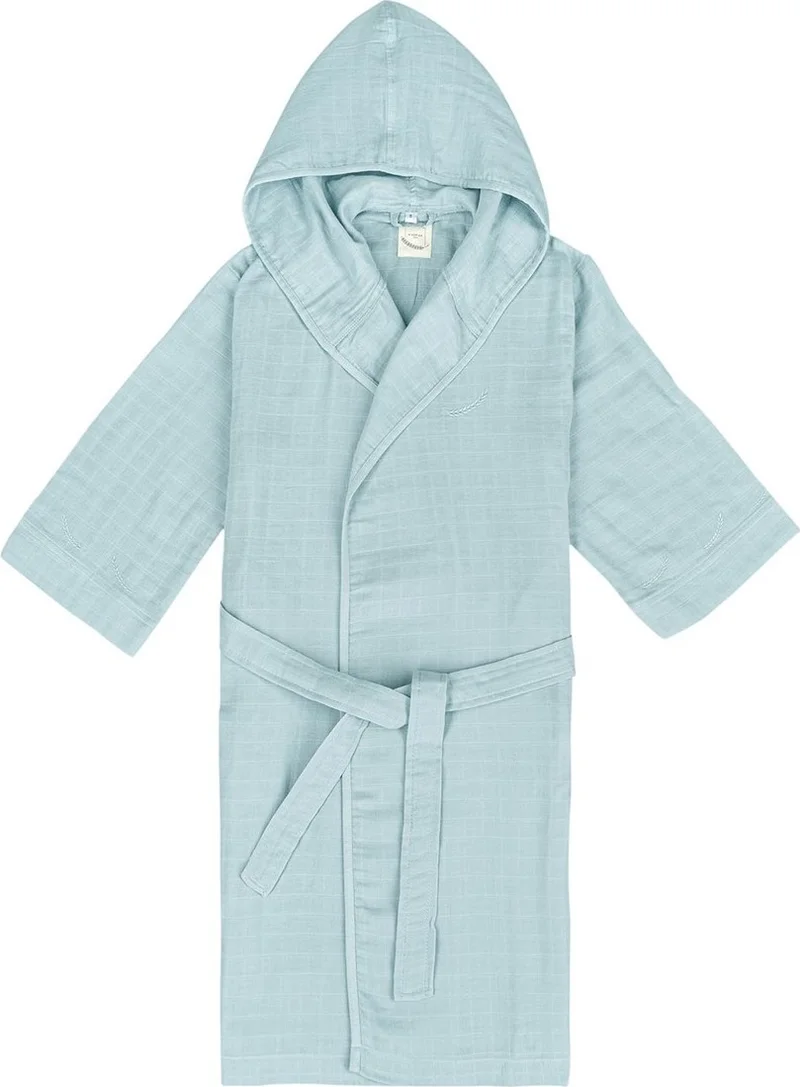 ميسبيغا Virgo Embroidered Muslin Bathrobe Turquoise