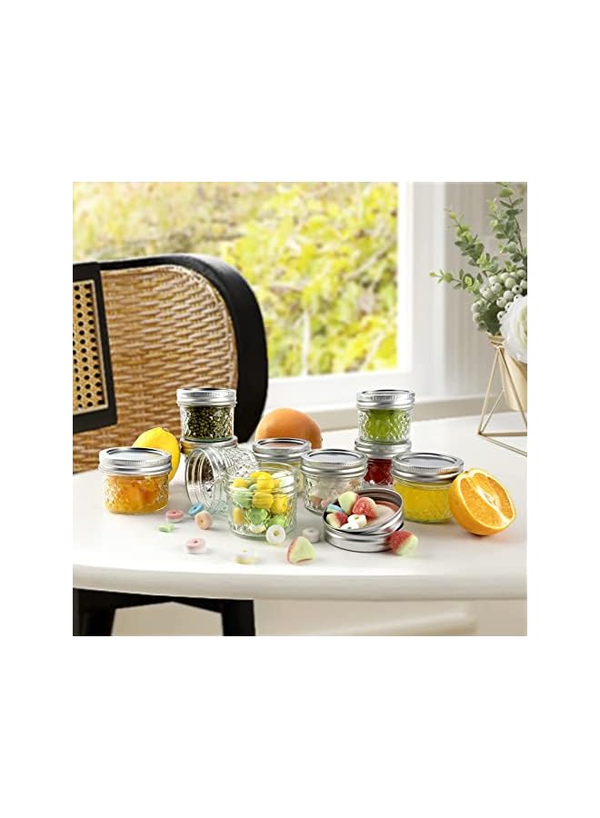The Bros Mini Canning Jars 100ml With Lids, Small Glass Jars Ideal for Food Storage, Jam, Spice,Candle,Honey,Wedding Favors(12 PACK) - Image 3