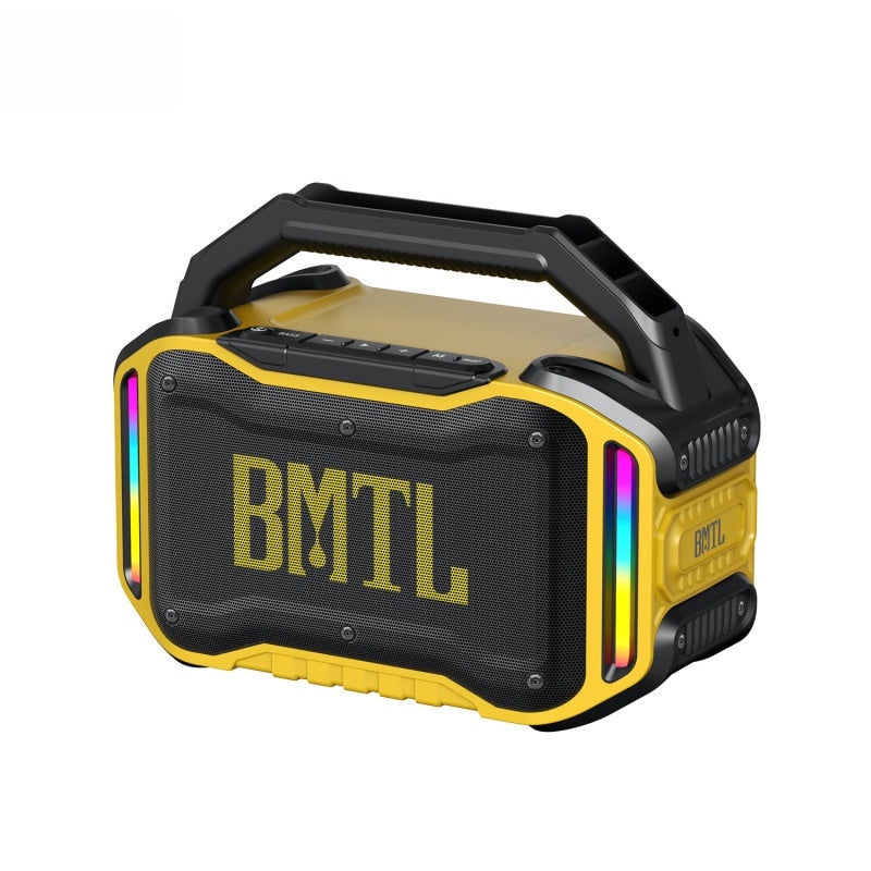 Portable Outdoor Bluetooth Speaker: 80W Peak Power Subwoofer With Deep Bass - 20-Hour Battery Life IPX6 Waterproof Shock-Resistant Design - 6 Dynamic Lighting Modes For Outdoor Parties Poolside Rugged - Image 1