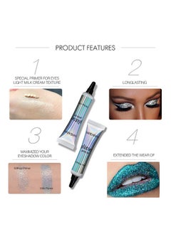 MAEPEOR MAEPEOR Cosmetic Glitter Glue Long Lasting Makeup Glitter Primer Gel Waterproof & Smudgeproof Primer Base Glue for Body Eyes Face Lip with Glitter, Body Jewels, Rhinestones (2 PCS, 10 ml)  - Image 3