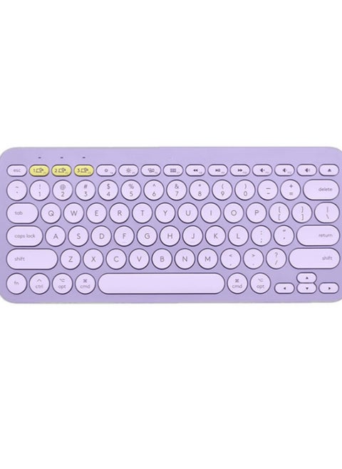 Wireless Bluetooth Keyboard Office Multi Device Lightweight Portable Light Sound Purple