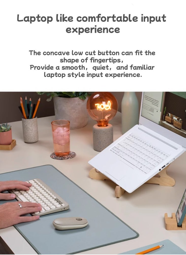 Wireless Bluetooth Keyboard Office Multi Device Lightweight Portable Light Sound Purple