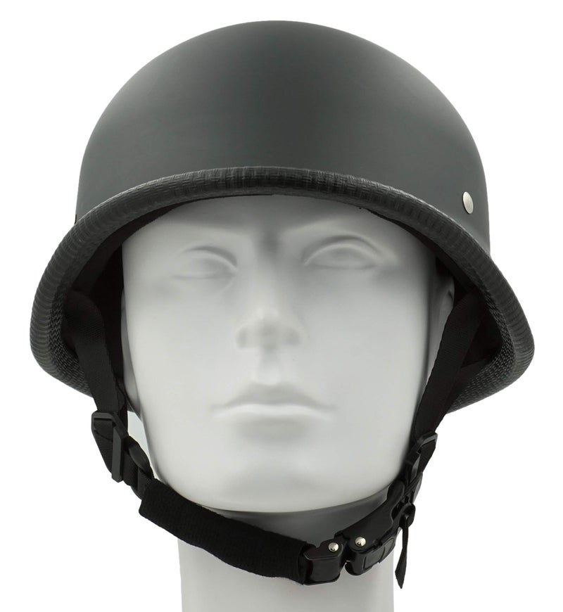 Hot Rides Classic Costume Carnival Skate Scooter Skull Cap Novelty German OSFM Flat Black - Image 3