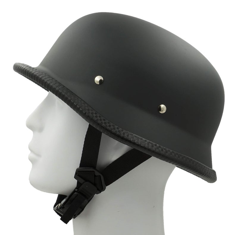 Hot Rides Classic Costume Carnival Skate Scooter Skull Cap Novelty German OSFM Flat Black - Image 2