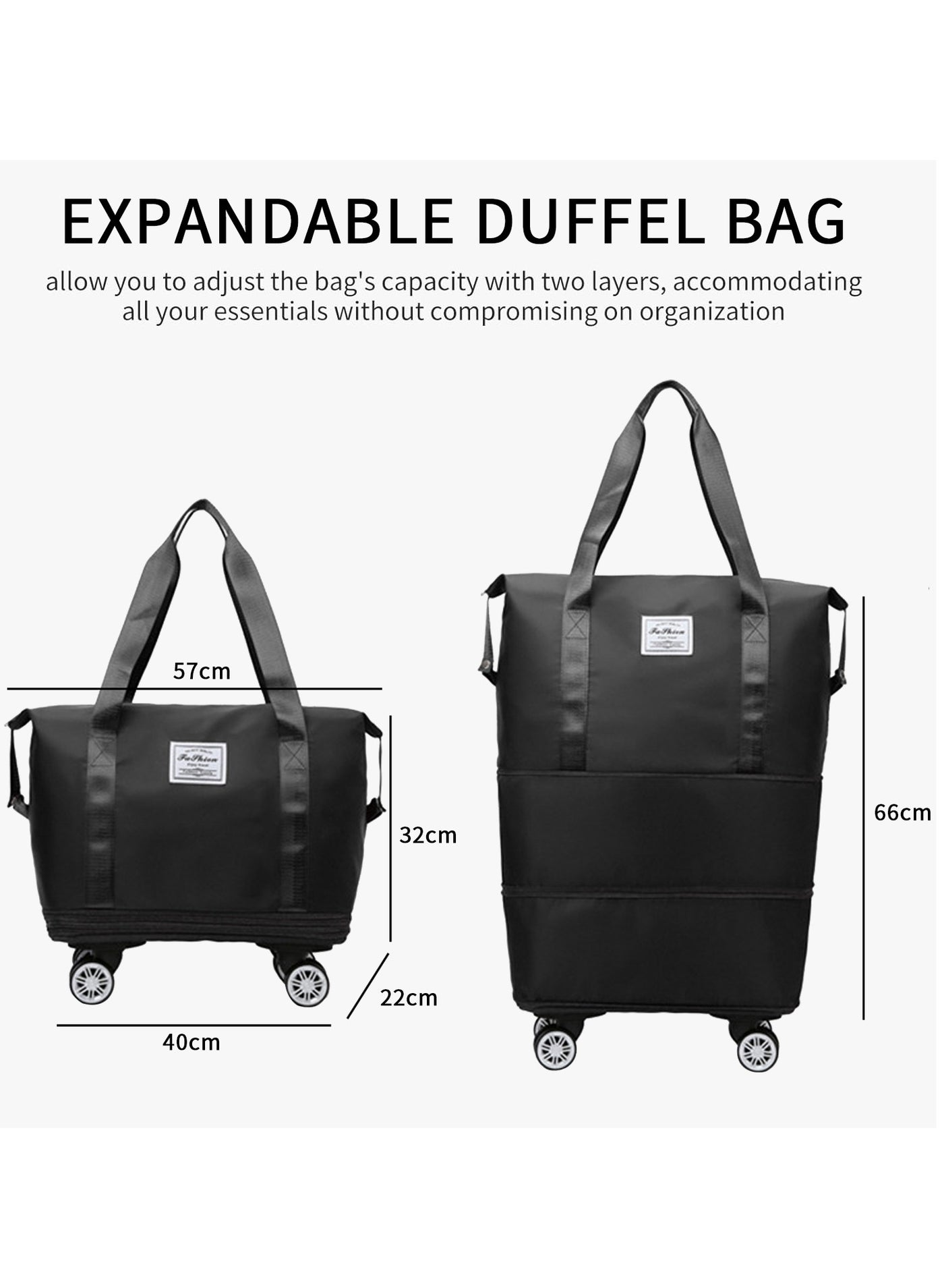 Generic Travel Duffel Bag for Women, Foldable Gym Bag, Weekender Overnight Bag, Large Waterproof Handbag for Travel Gym Yoga 並行輸入品 Gonex Packable Travel Duffle Bags | Rolling Duffle Bags | Canvas Bags