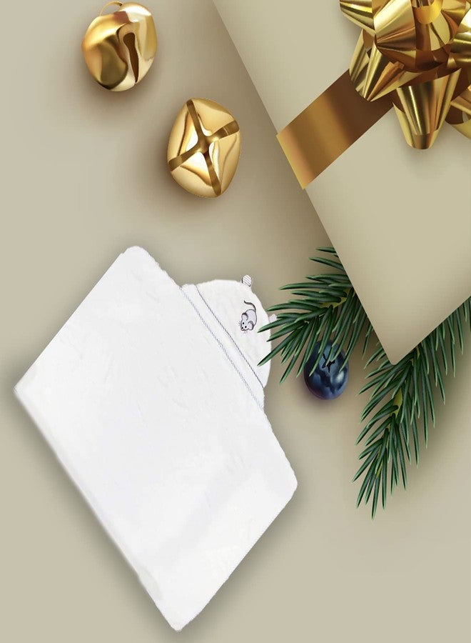 Liname Organic Bamboo Hooded Baby Towel Ultra Soft, Thick & Extra Absorbent - Extra Large Bath Towel for Infants & Toddlers - Keeps Your Baby Warm & Cosy (Mouse) - Image 2