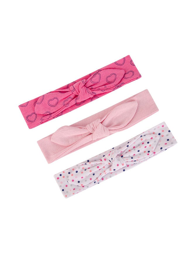 hudson baby - 3 Piece Headband And 3 Piece Scratch Mitten Set  Navy Hearts - Image 1
