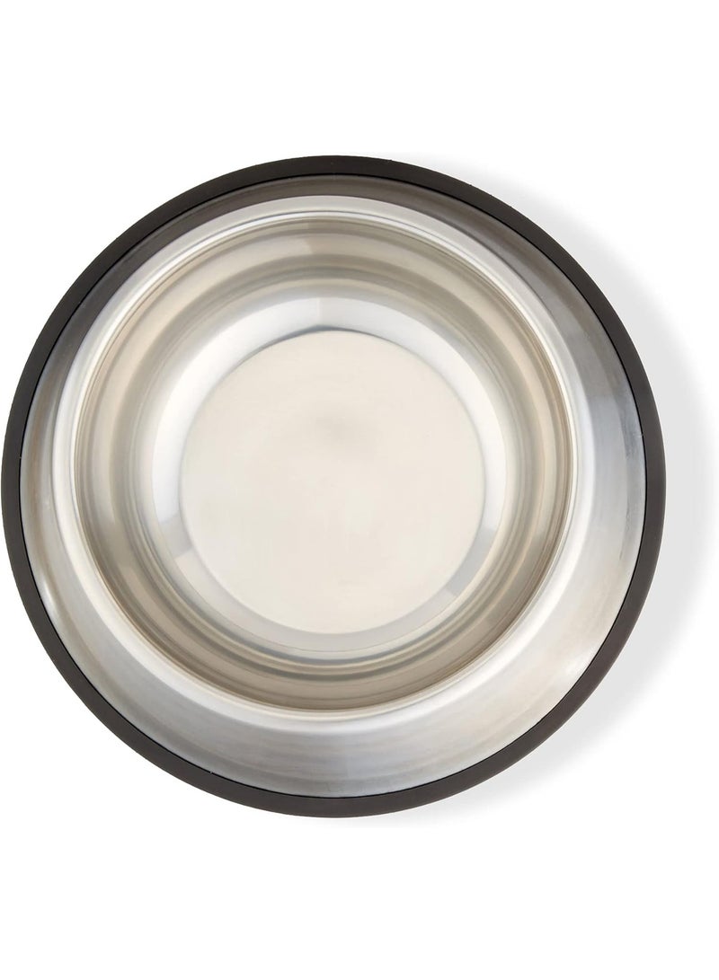 إيروريكس مجموعة من 2 وعاء طعام وماء من الفولاذ المقاوم للصدأ للكلاب، سعة 1.15 لتر لكل وعاء - وعاء طعام وماء مانع للانزلاق للكلاب المتوسطة والكبيرة، آمن للاستخدام في غسالة الأطباق - Image 1