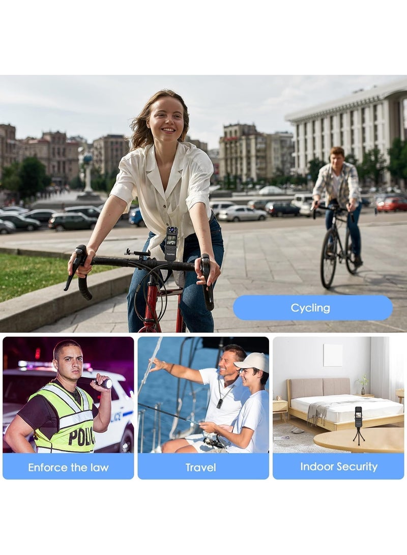 Mini Body Camera, 128GB with Audio and Video, 1080P Police WiFi Body Camera, Portable Small Body Camera, Portable Body Camera for Personnel, Guard, Patrol Video Recording, Camcorder - Image 2