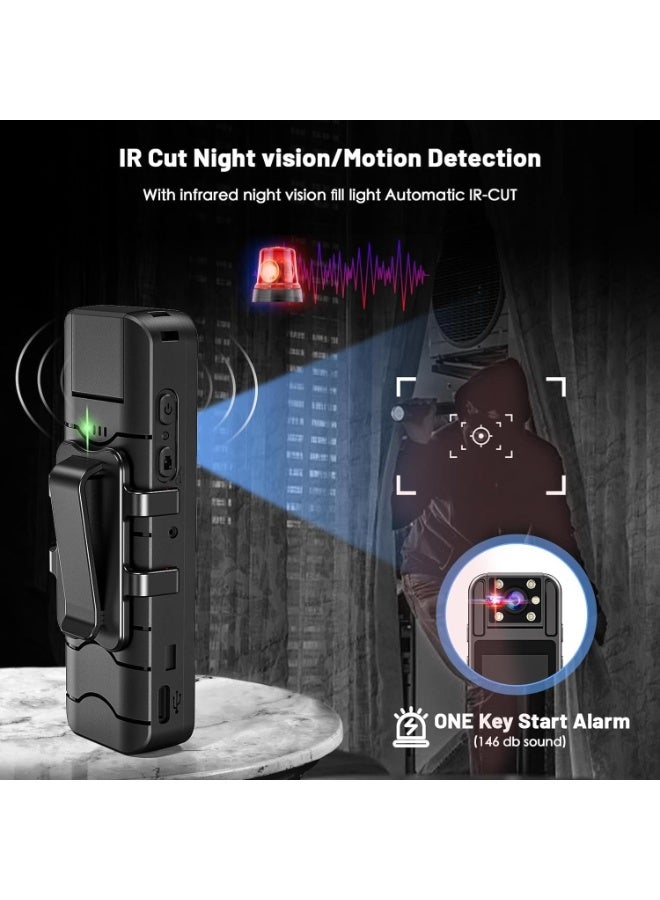 Mini Body Camera, 128GB with Audio and Video, 1080P Police WiFi Body Camera, Portable Small Body Camera, Portable Body Camera for Personnel, Guard, Patrol Video Recording, Camcorder - Image 5